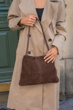 Sac Cabas Helva Suede - Marron
