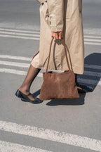 Sac Cabas Helva Suede - Marron