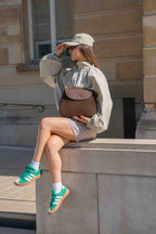 Sac Porté-Épaule Kona Suede - Marron