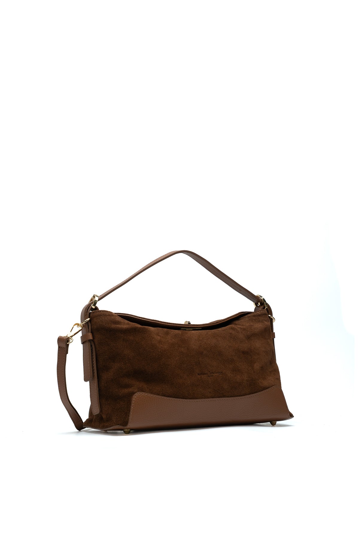Mini Nej Suede Handbag - Camel