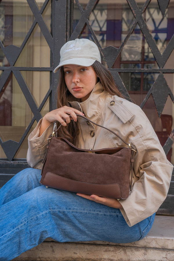 Sac À Main Mini Nej Suede - Marron