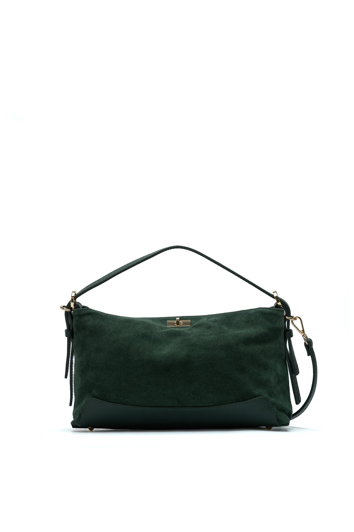 Sac À Main Mini Nej Suede - Vert Bouteille
