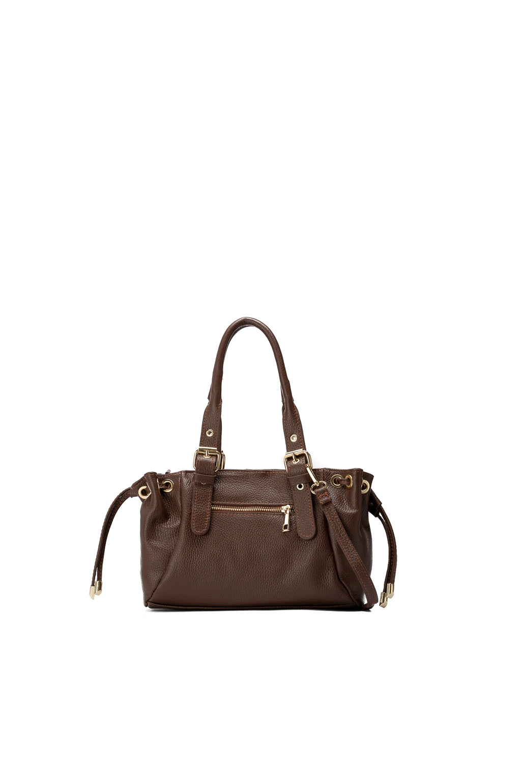 Mini Sunny Grained Handbag - Brown