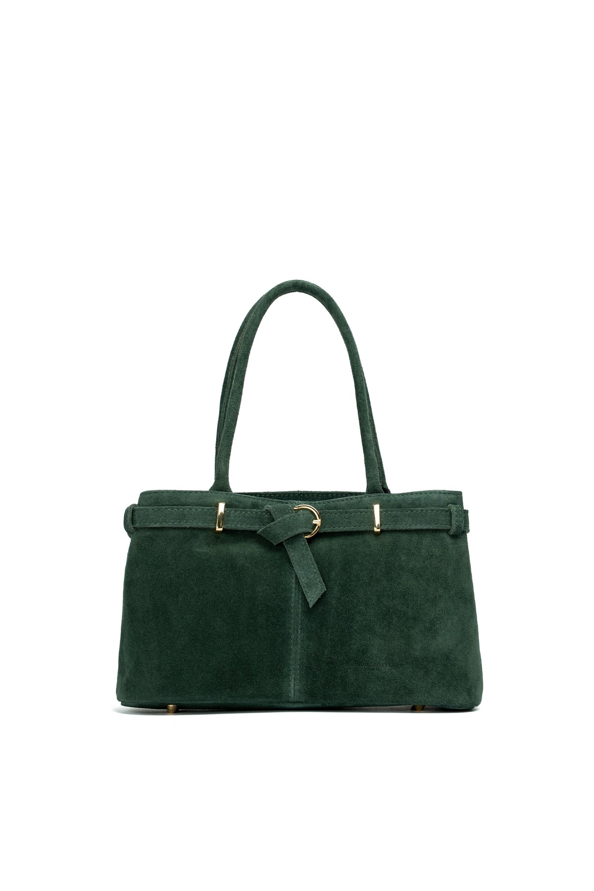 Norea Suede Handbag - Bottle Green