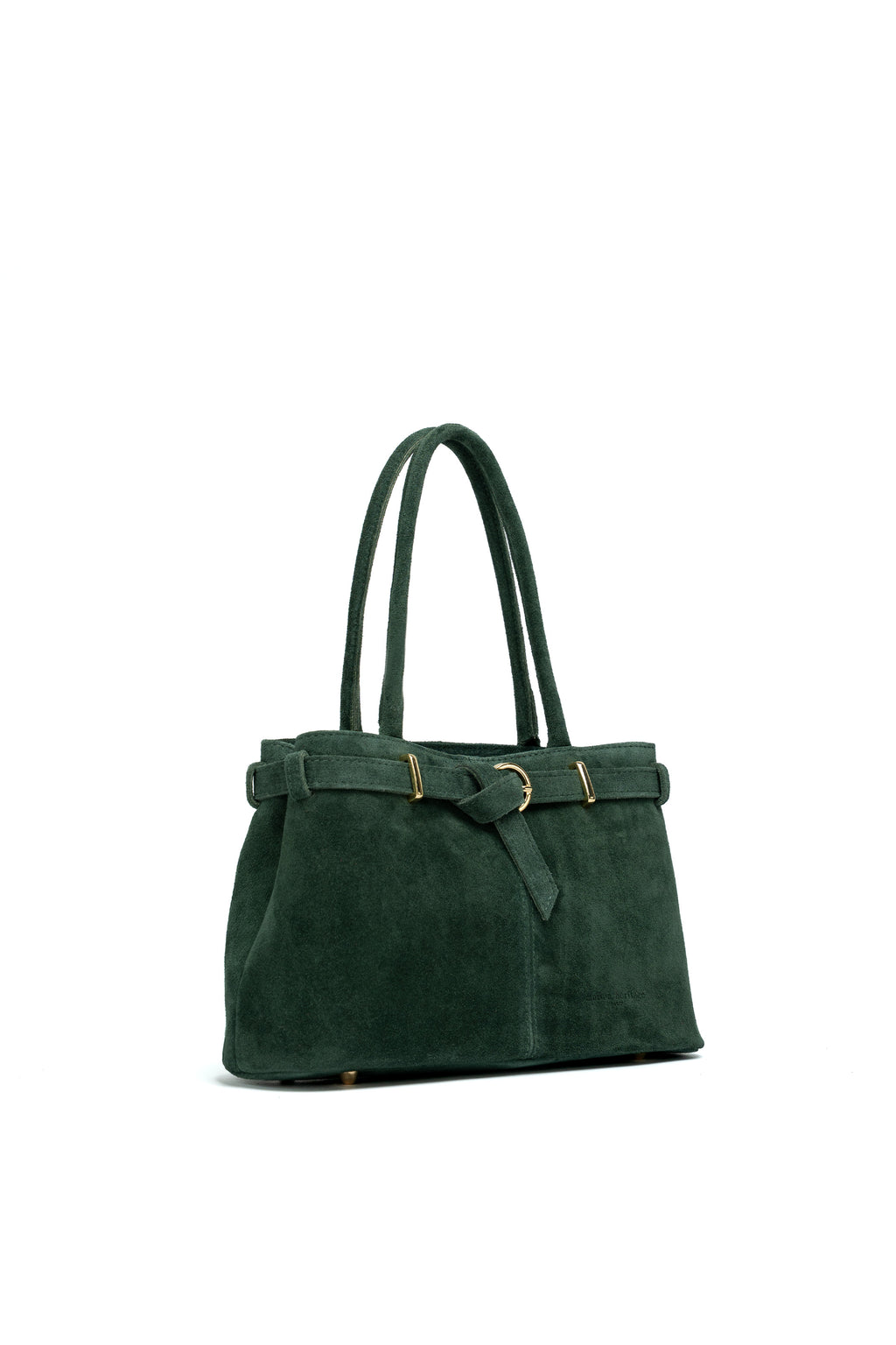 Norea Suede Handbag - Bottle Green
