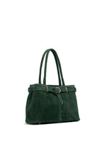 Norea Suede Handbag - Bottle Green