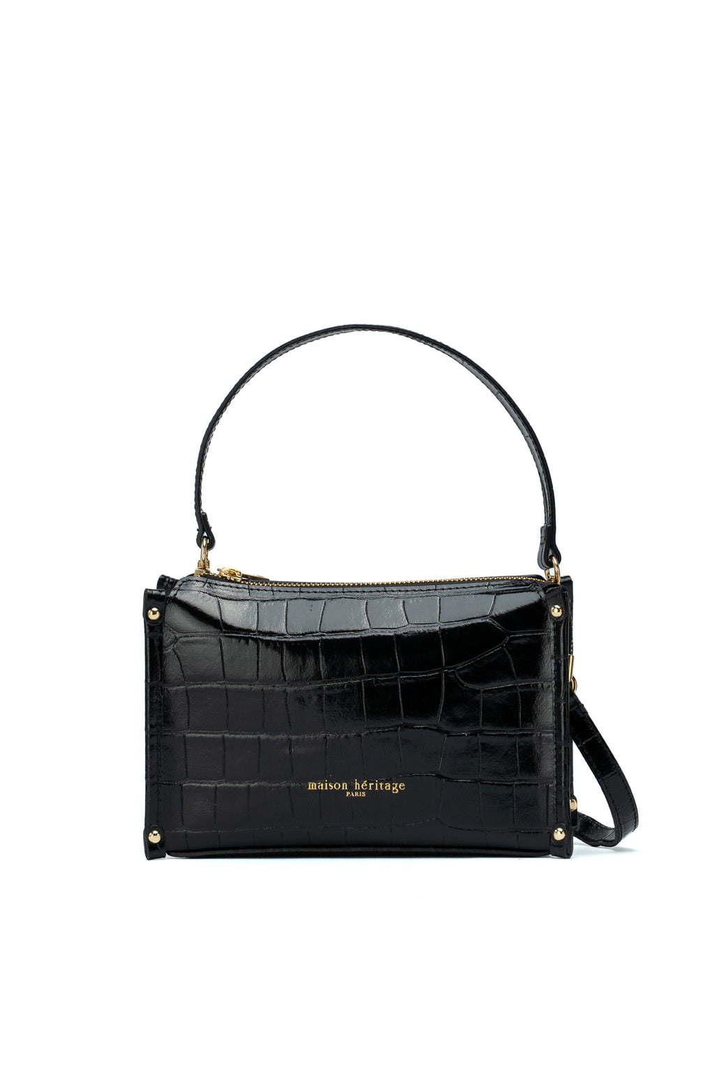 Sac À Main Ombra Croco - Noir