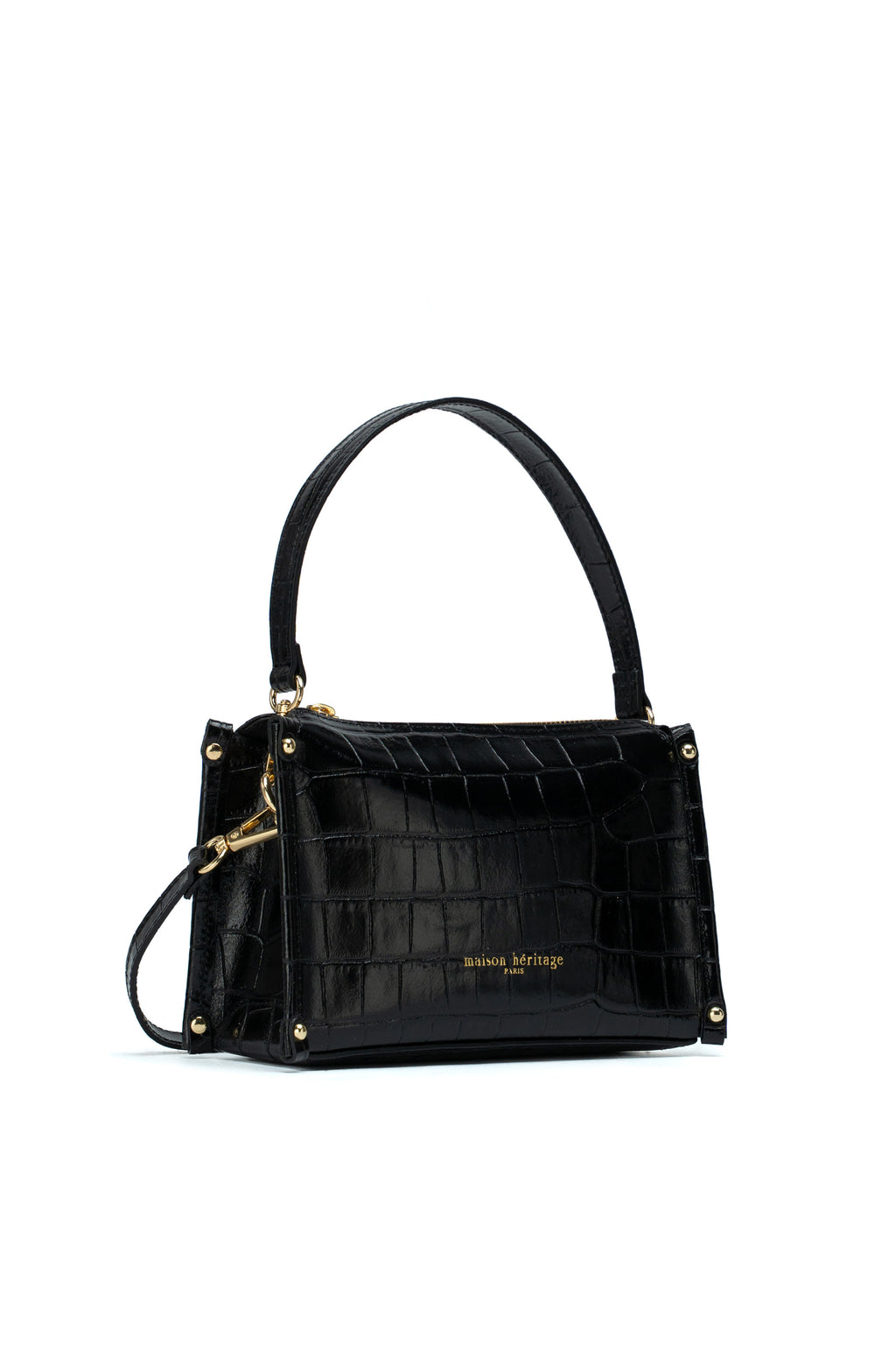 Sac À Main Ombra Croco - Noir