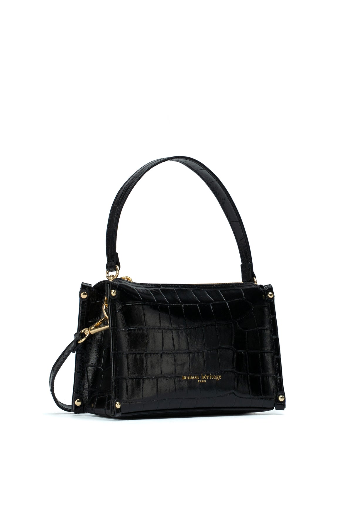 Sac À Main Ombra Croco - Noir