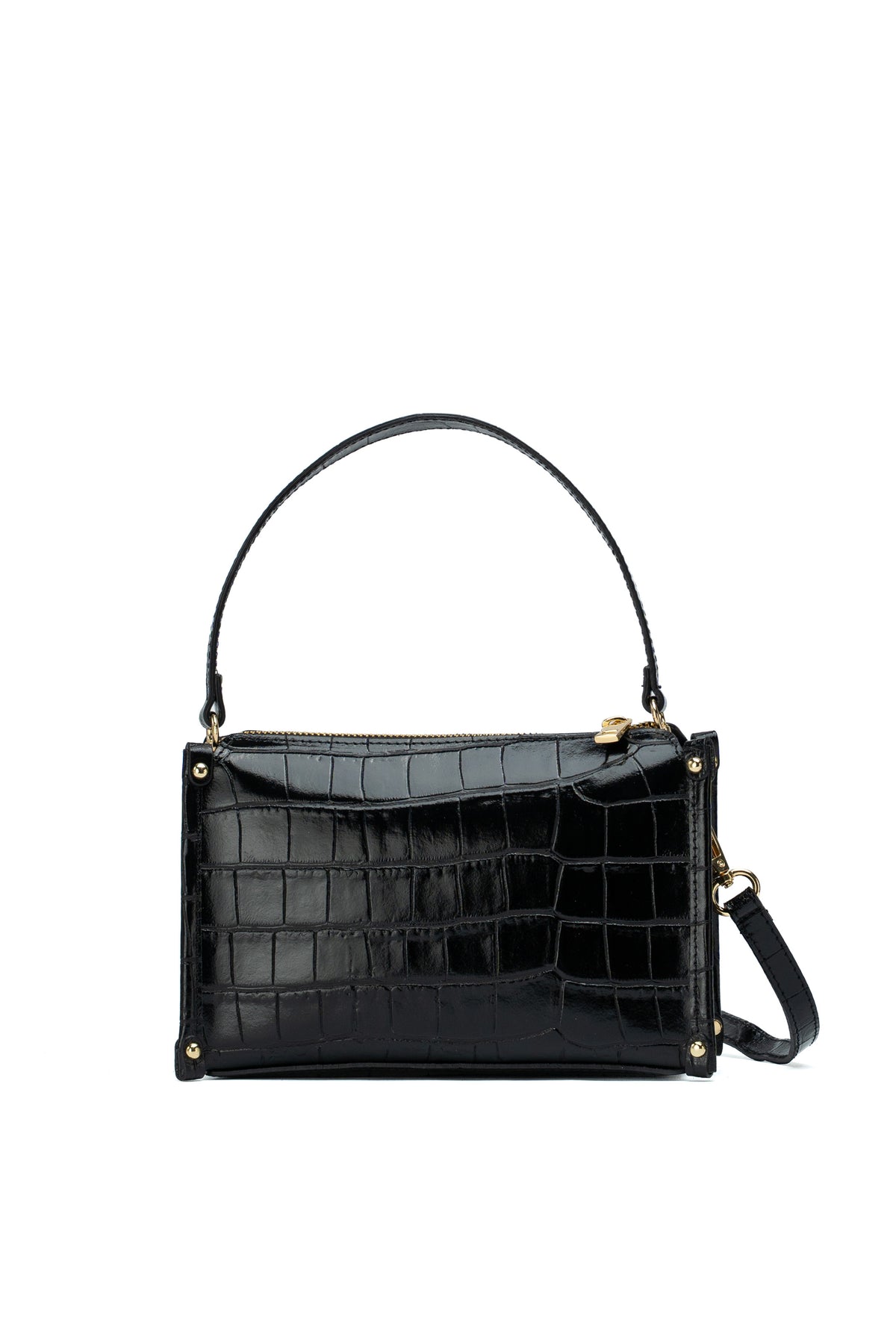 Sac À Main Ombra Croco - Noir