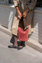 Bolso bombonera Sleet de ante - Burdeos