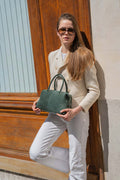 Bolso de mano Stilla de ante - Verde botella