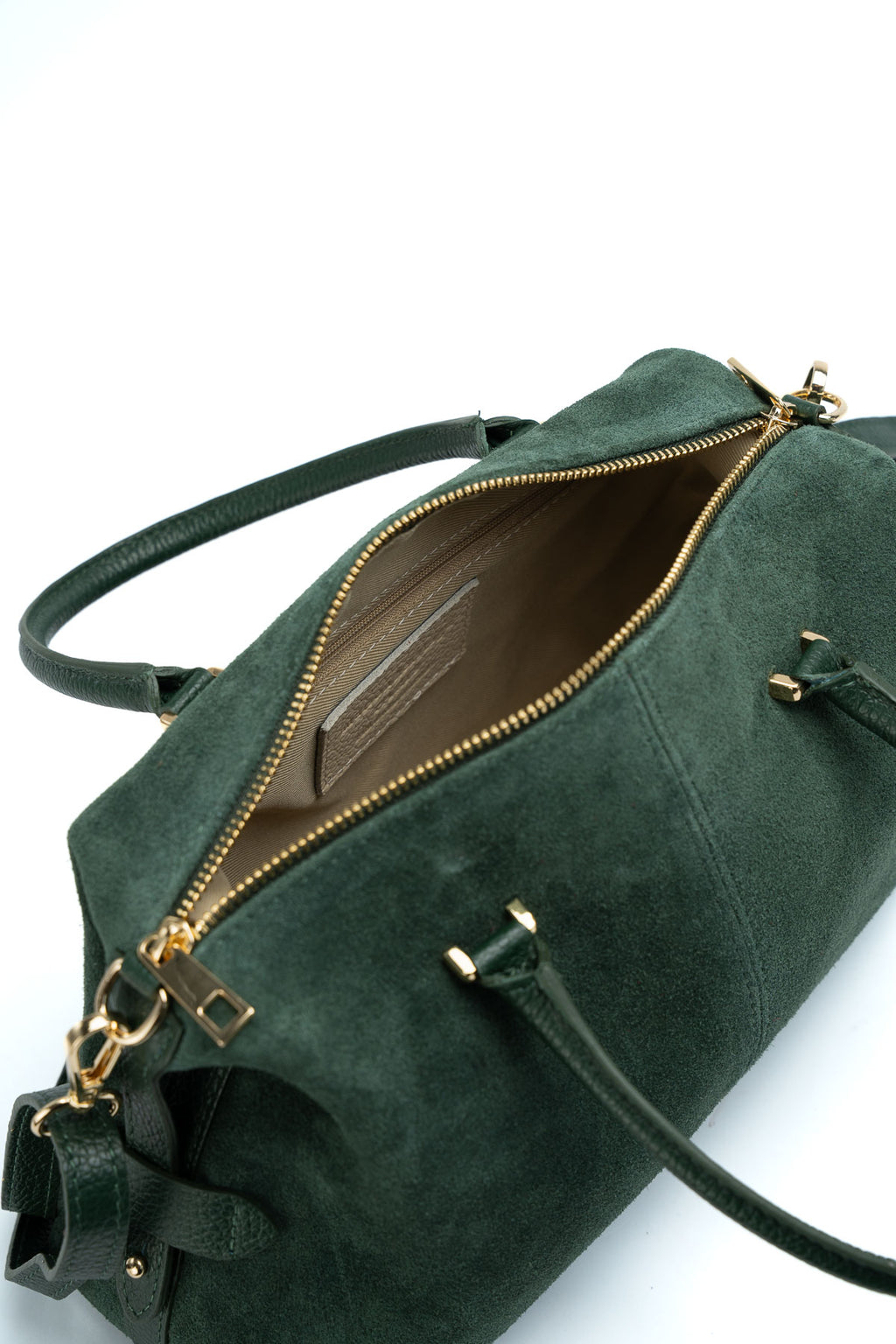 Bolso de mano Stilla de ante - Verde botella