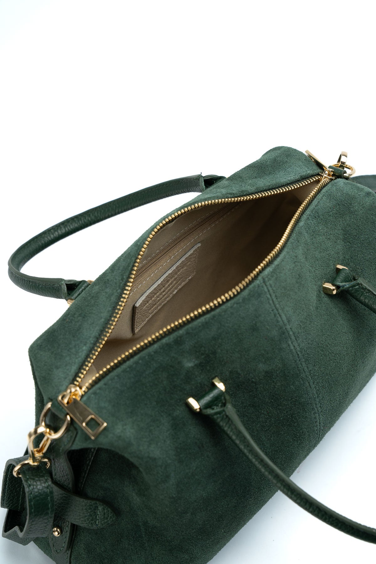 Bolso de mano Stilla de ante - Verde botella