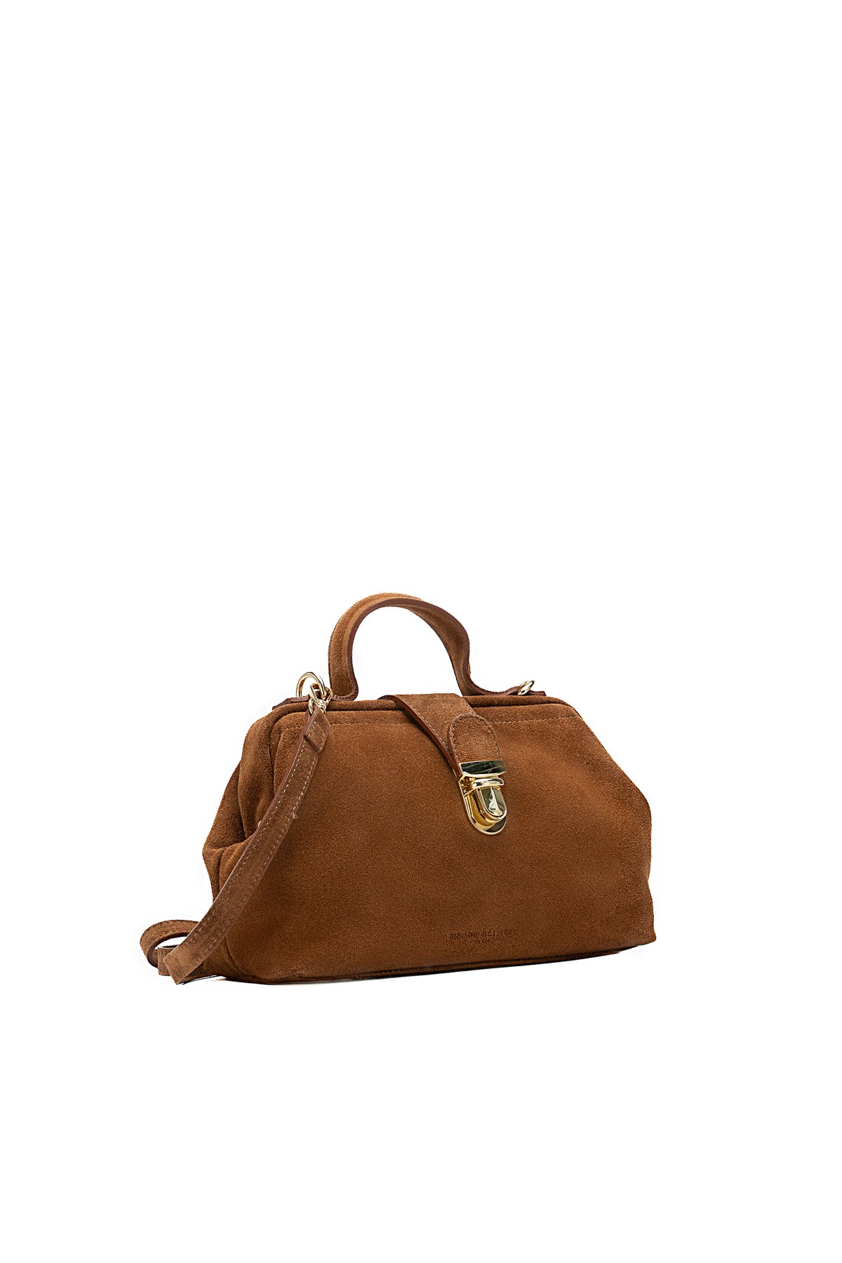 Sac À Bandoulière Swan Suede - Camel