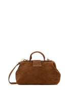 Sac À Bandoulière Swan Suede - Camel