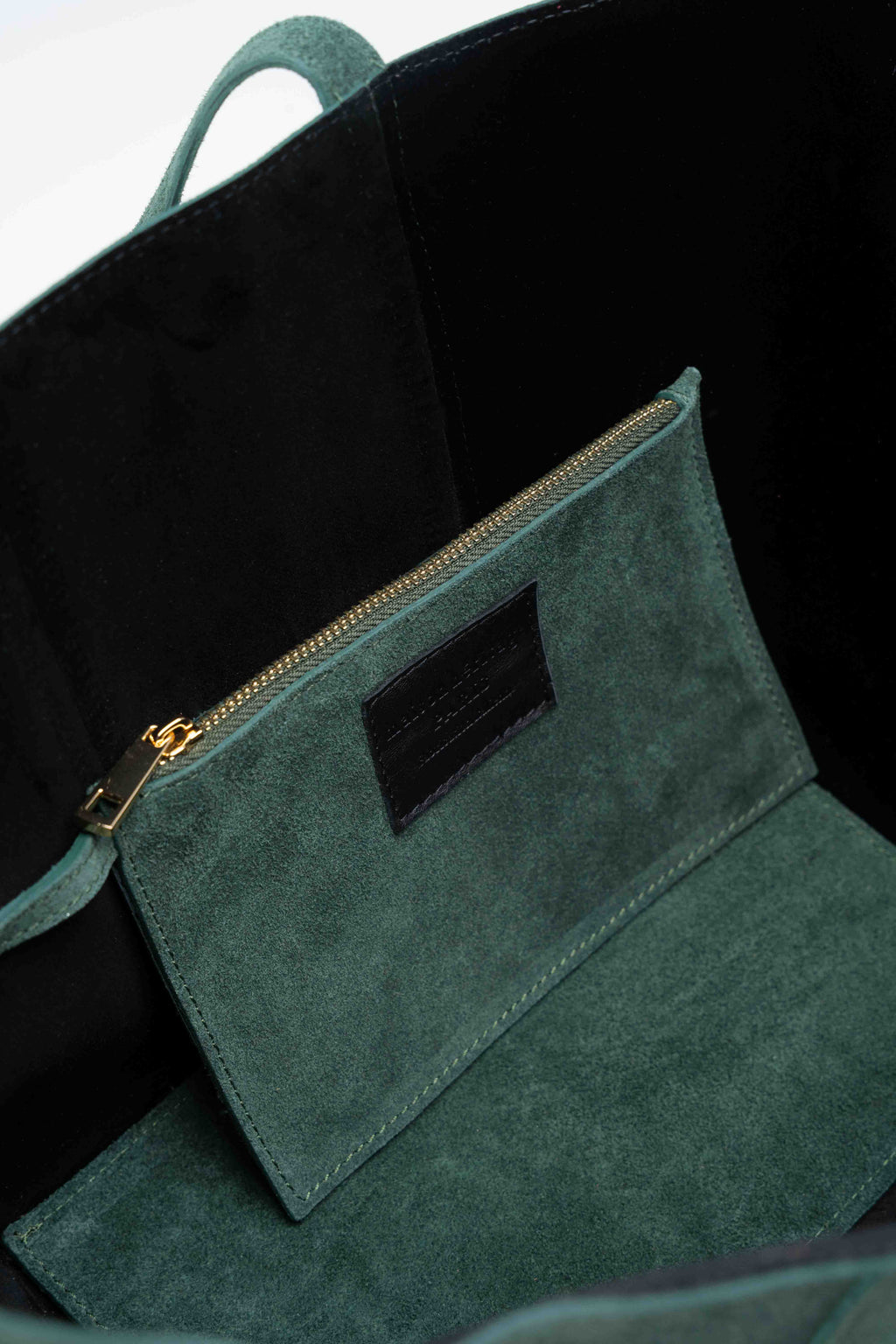 Sac Cabas Yule Suede - Vert Bouteille