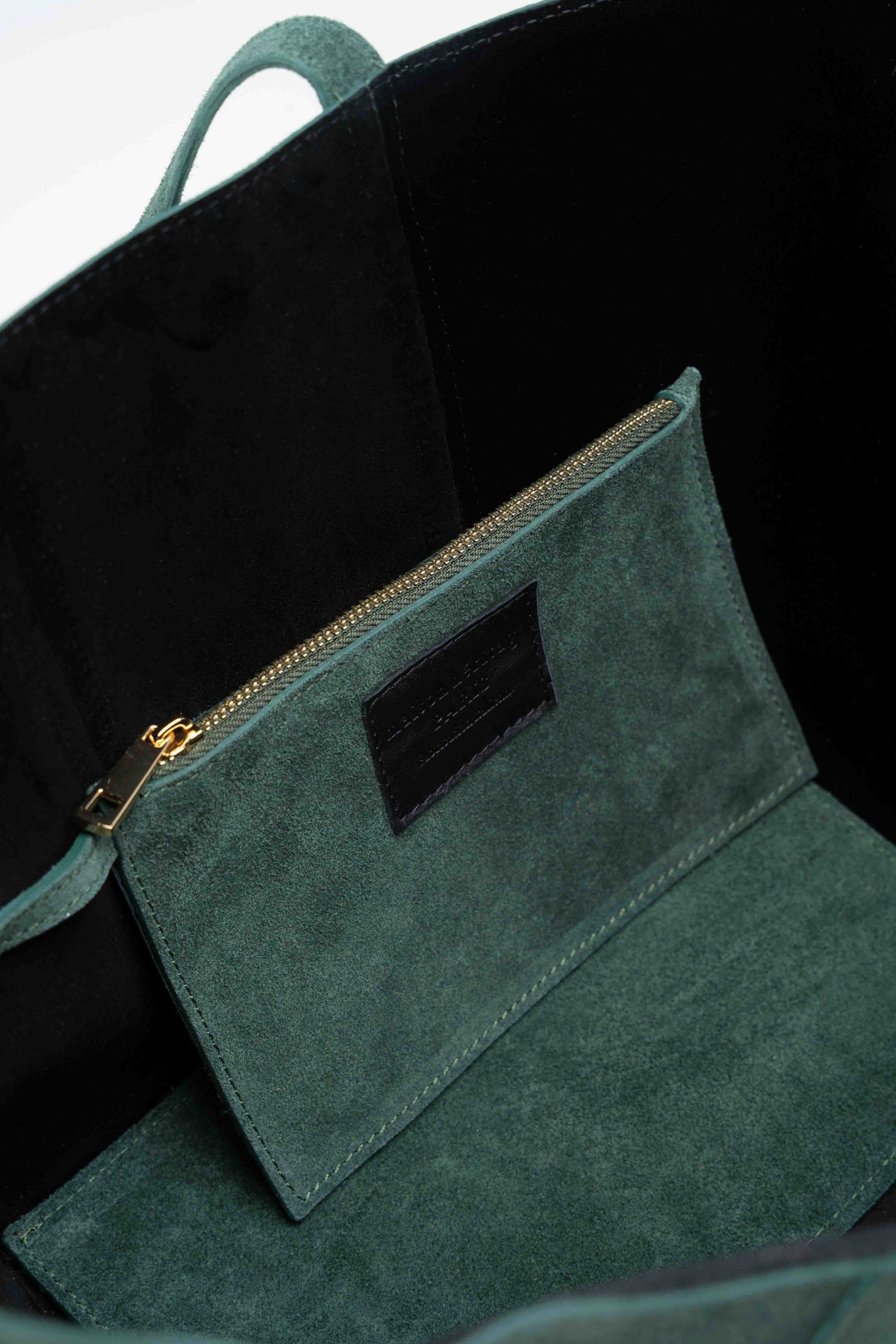 Sac Cabas Yule Suede - Vert Bouteille