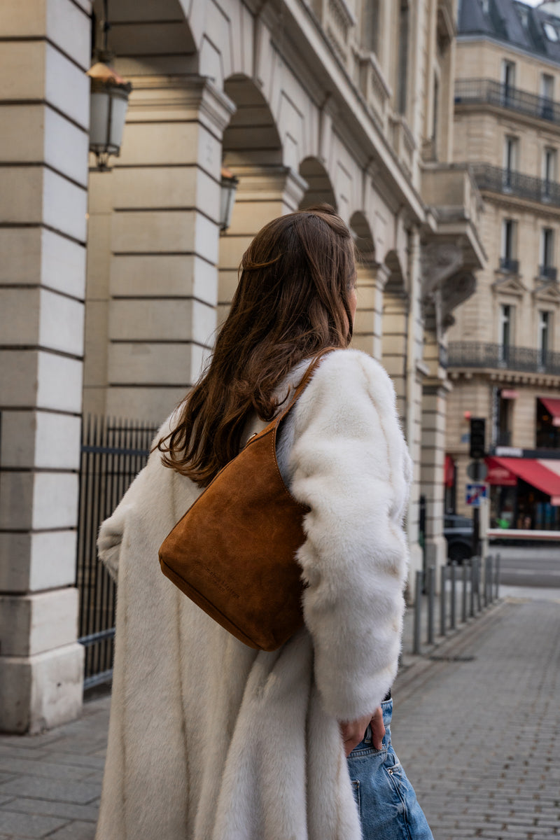 Sac Porte Epaule Clison Suede - Camel