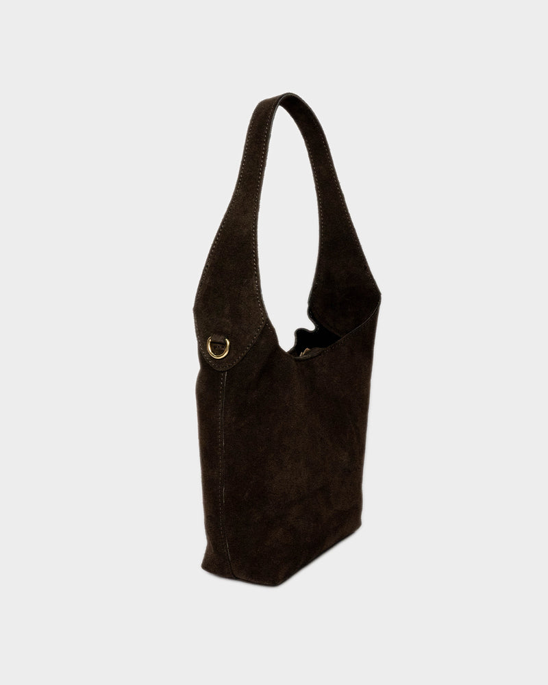 Sac Porte Epaule Clison Suede - Marron