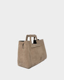 Jane Suede Handbag - Taupe