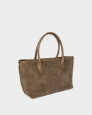 Sac À Main Loche Suede - Taupe