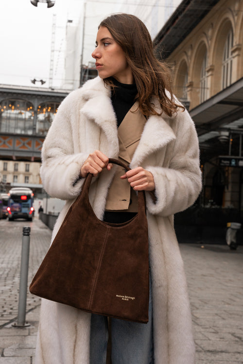 Sac Cabas Tikki Suede - Camel