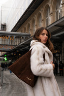 Sac Cabas Camel Tikki Suede