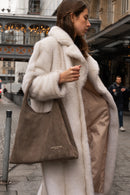 Sac Cabas Taupe Tikki Suede