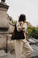 Sac Porte Epaule Maldives Suede - Marron