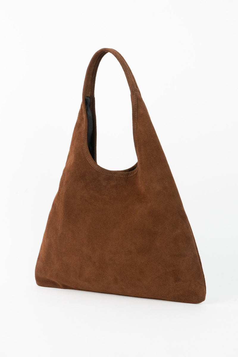 Sac Porte Epaule Maldives Suede - Marron