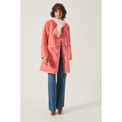 Manteau Satin Fur - Saumon