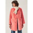 Manteau Satin Fur - Saumon