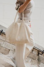 Sac Cabas Naya Suede - Ivoire
