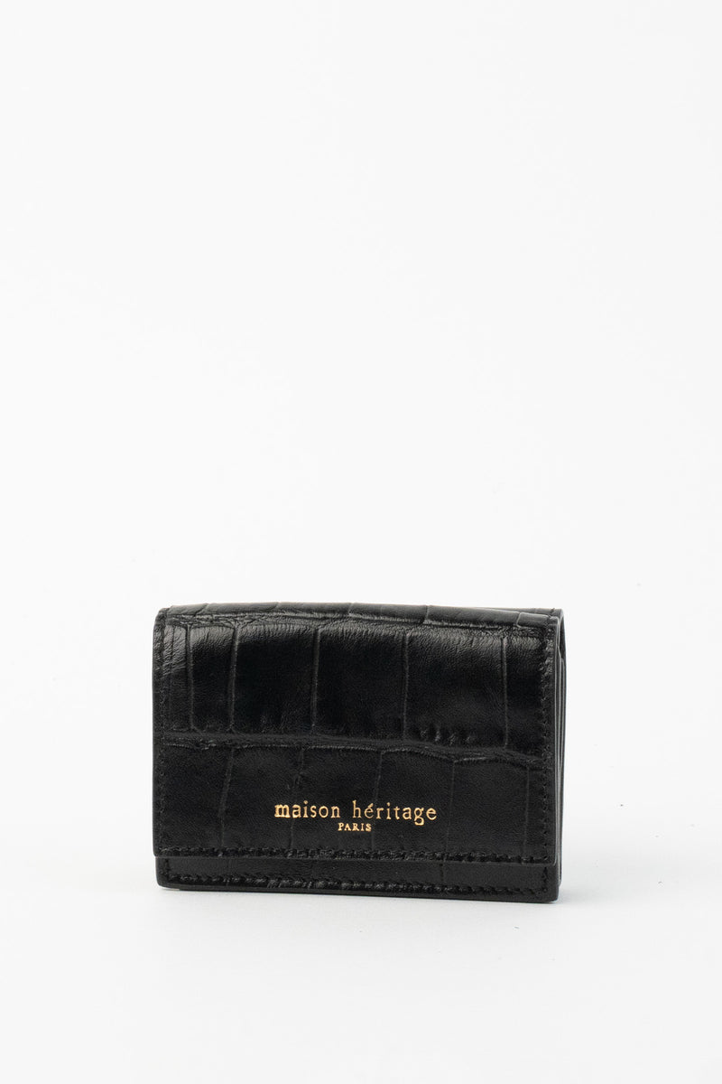 Cartera Noor Croco - Negro