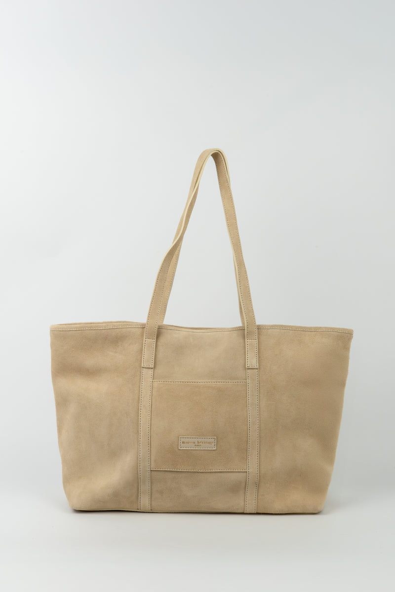 Bolso tote Rise de ante - Gris topo