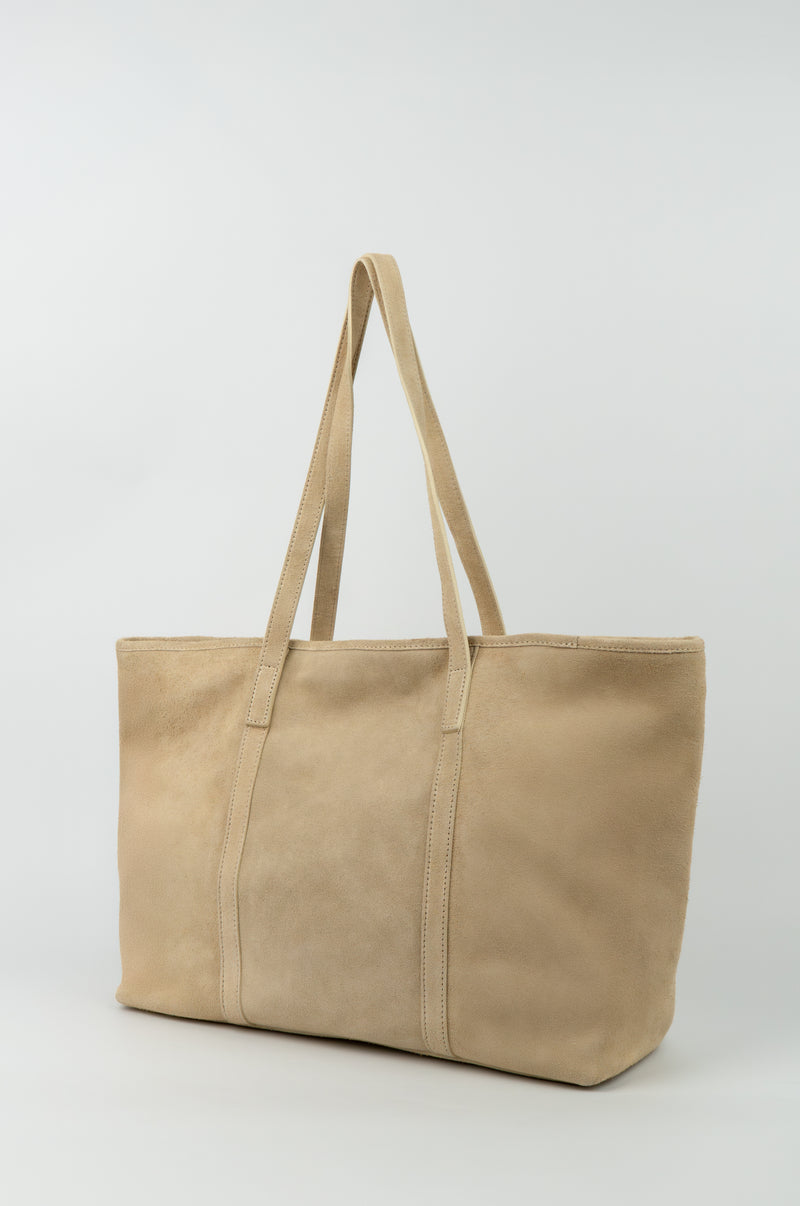 Bolso tote Rise de ante - Gris topo