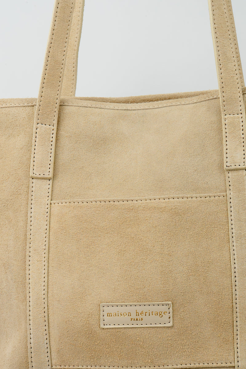 Bolso tote Rise de ante - Gris topo
