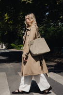 Bolso tote Rise de ante - Taupe oscuro