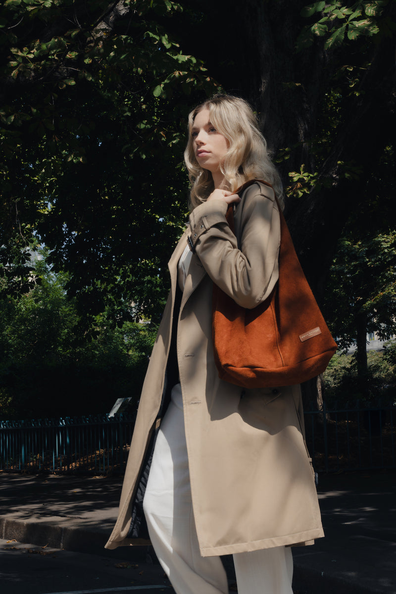 Sac Porté-Épaule Vif Suede - Cognac