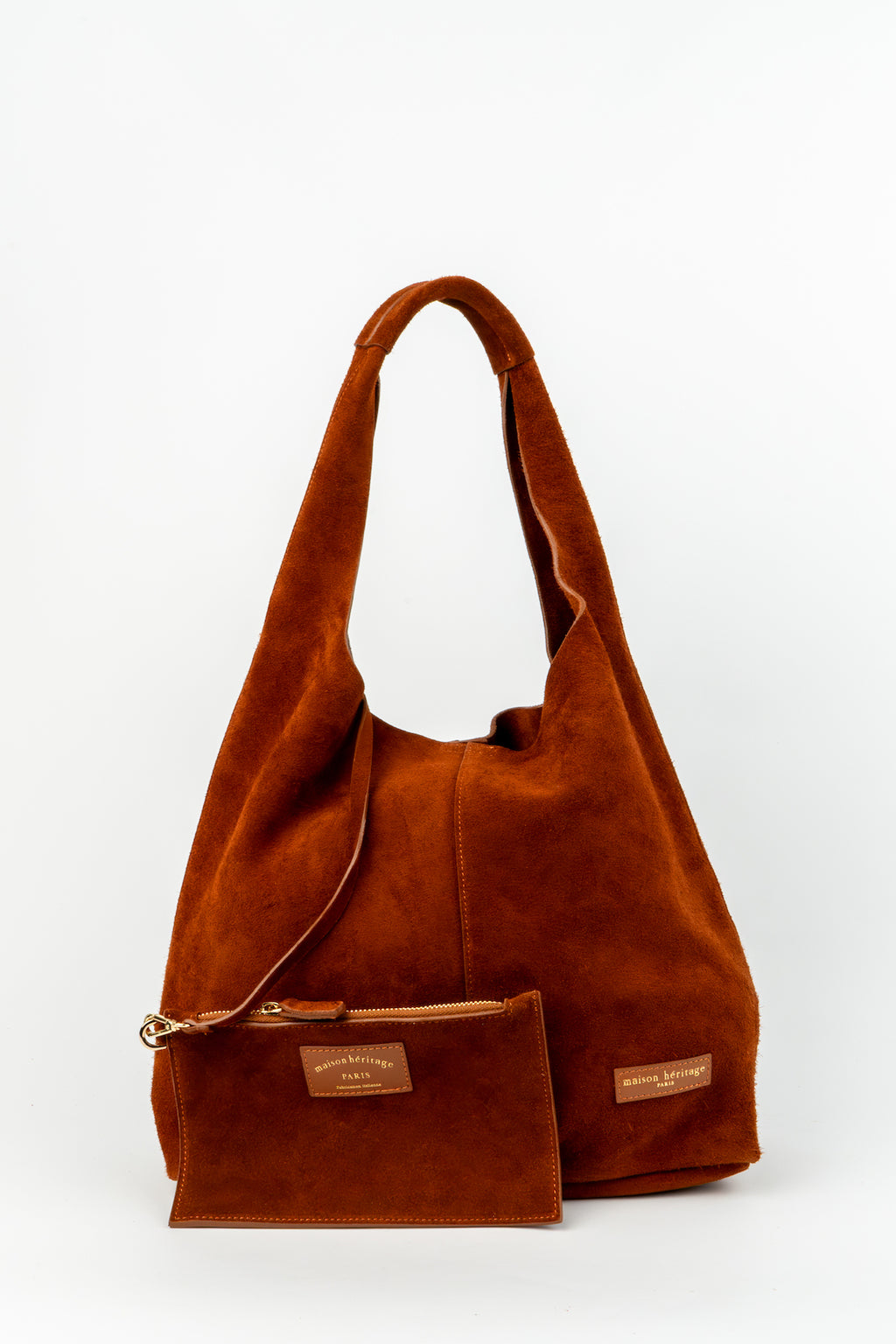 Sac Porté-Épaule Vif Suede - Cognac