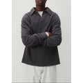 Polo-Neck Sweatshirt - Anthracite Marl - Men