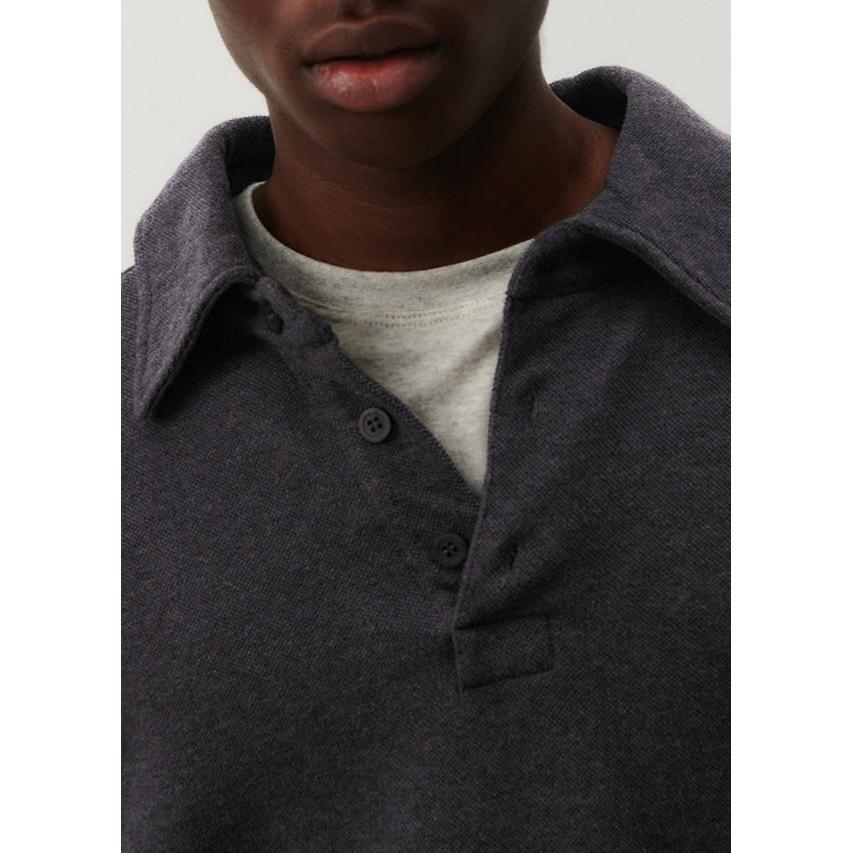 Polo-Neck Sweatshirt - Anthracite Marl - Men