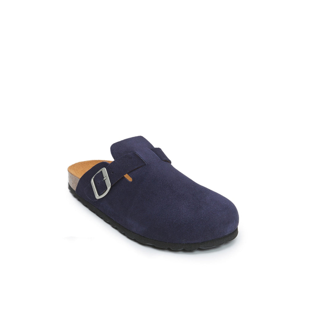 Noe Suede Navy Clogs - Men's