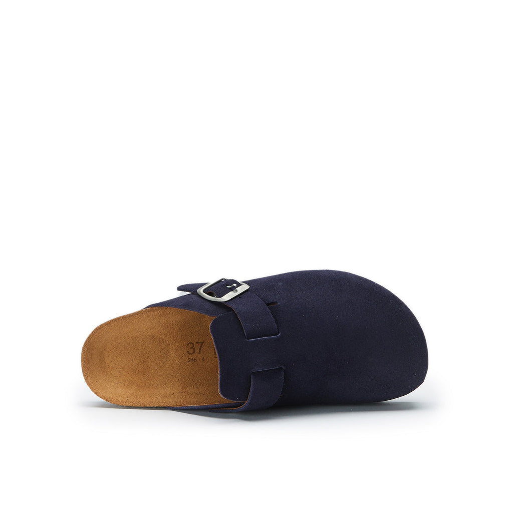 Noe Suede Navy Clogs - Men's