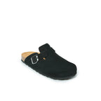Noe Nubuck Black Clogs - Women