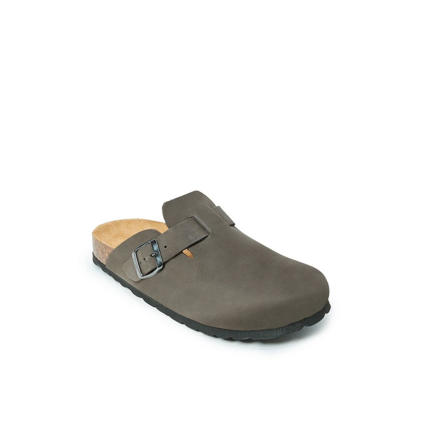 Noe Nubuck Grey Clogs - Women
