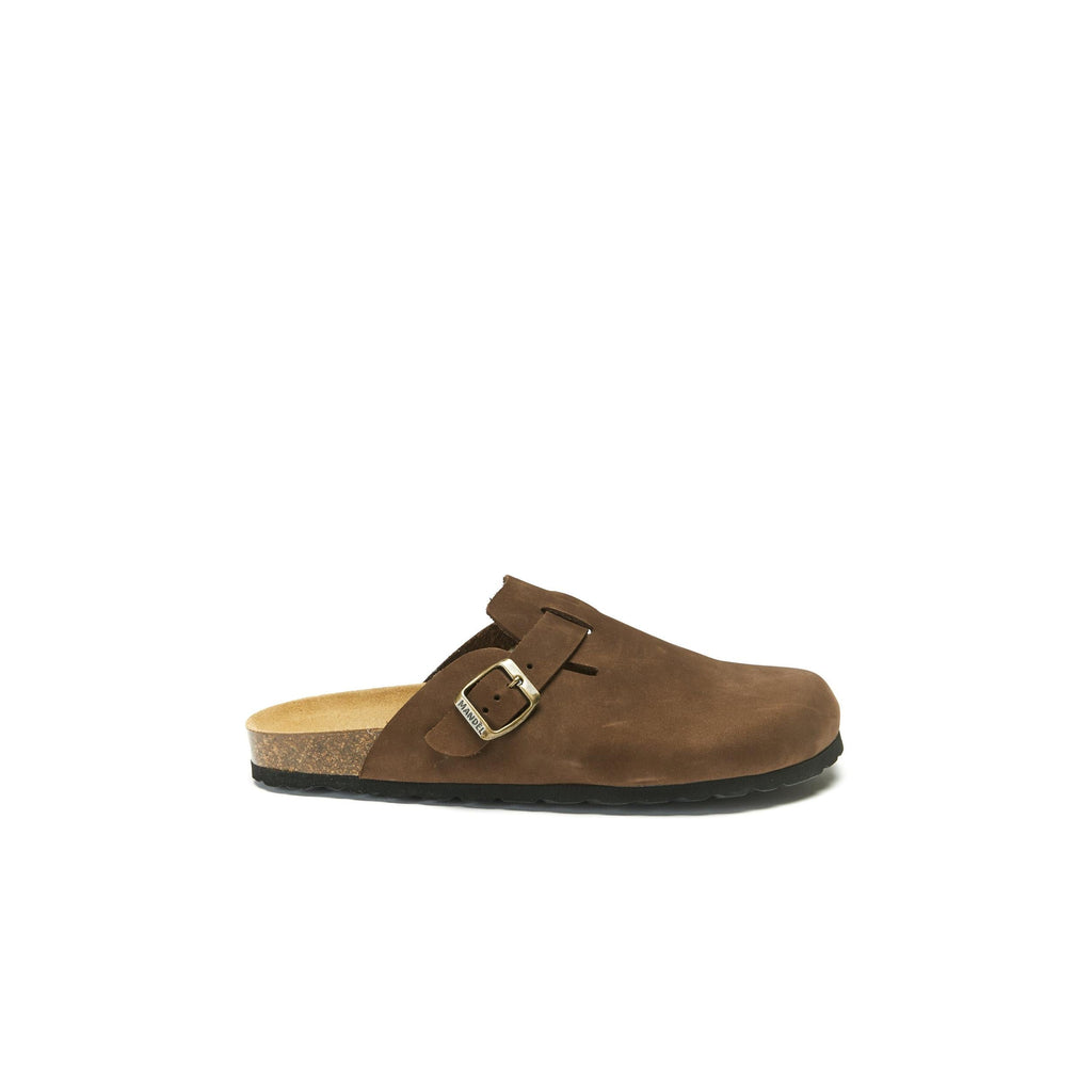 Zuecos Noe Nubuck Brown - Mujer