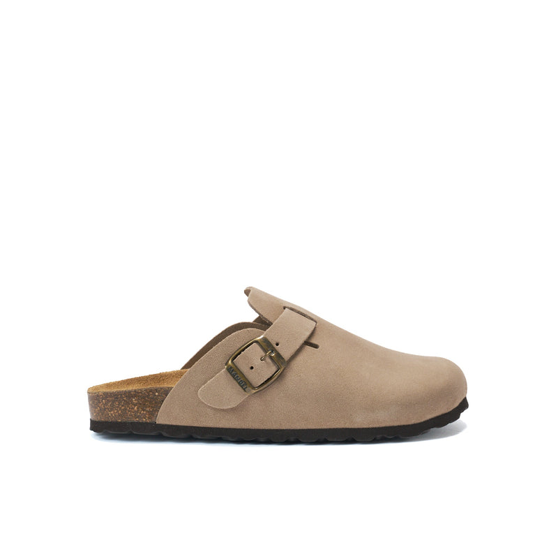 Zuecos Noe Suede color topo - Mujer