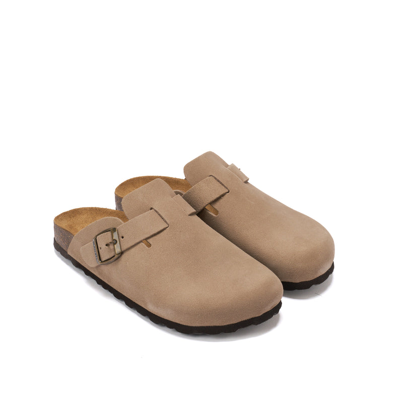 Sabots Noe Suede Taupe - Femme